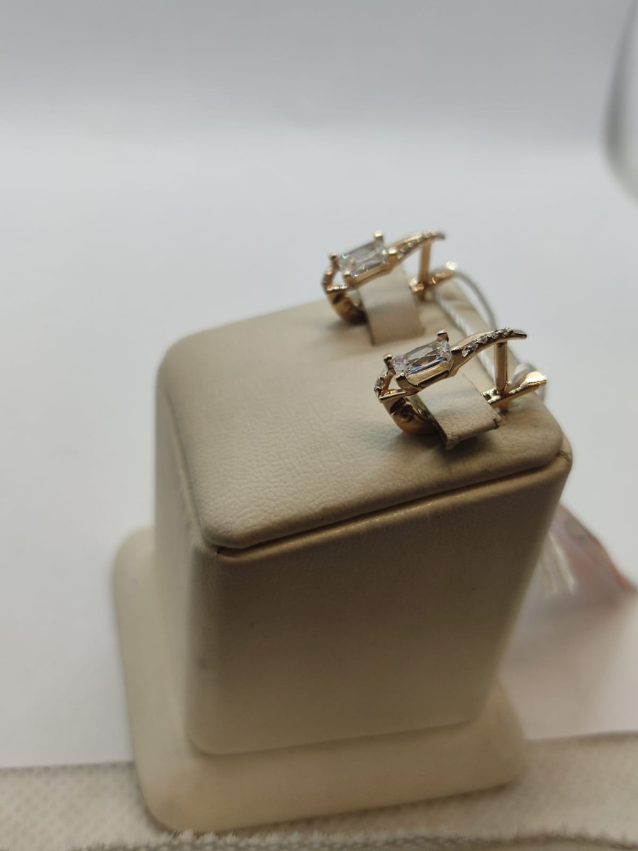 СКМИ585 СЕРЬГИ С КАМНЯМИ (Au 585)