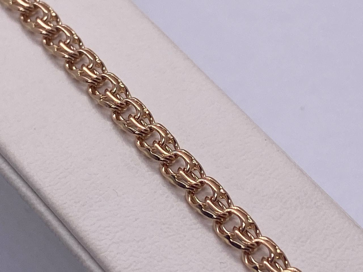 БЛБ585 БРАСЛЕТ ПОЛНОВЕСНЫЙ Бисмарк (Au 585)