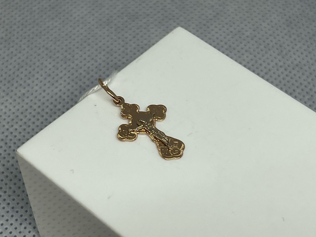 ПОДКБК585 ПОДВЕСКА КРЕСТ БЕЗ КАМНЯ (Au 585)