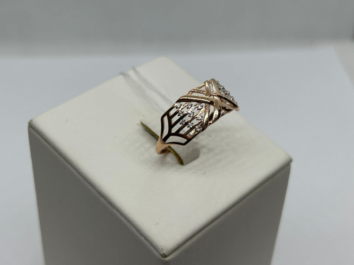 КОЛЬЦО С КАМНЯМИ (Au 585)