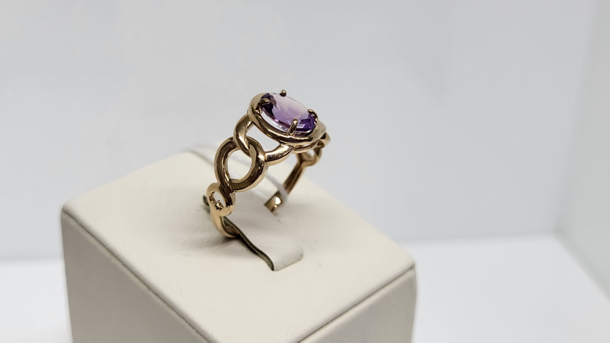 КОЛКМ585 КОЛЬЦО С КАМНЕМ (Au 585)