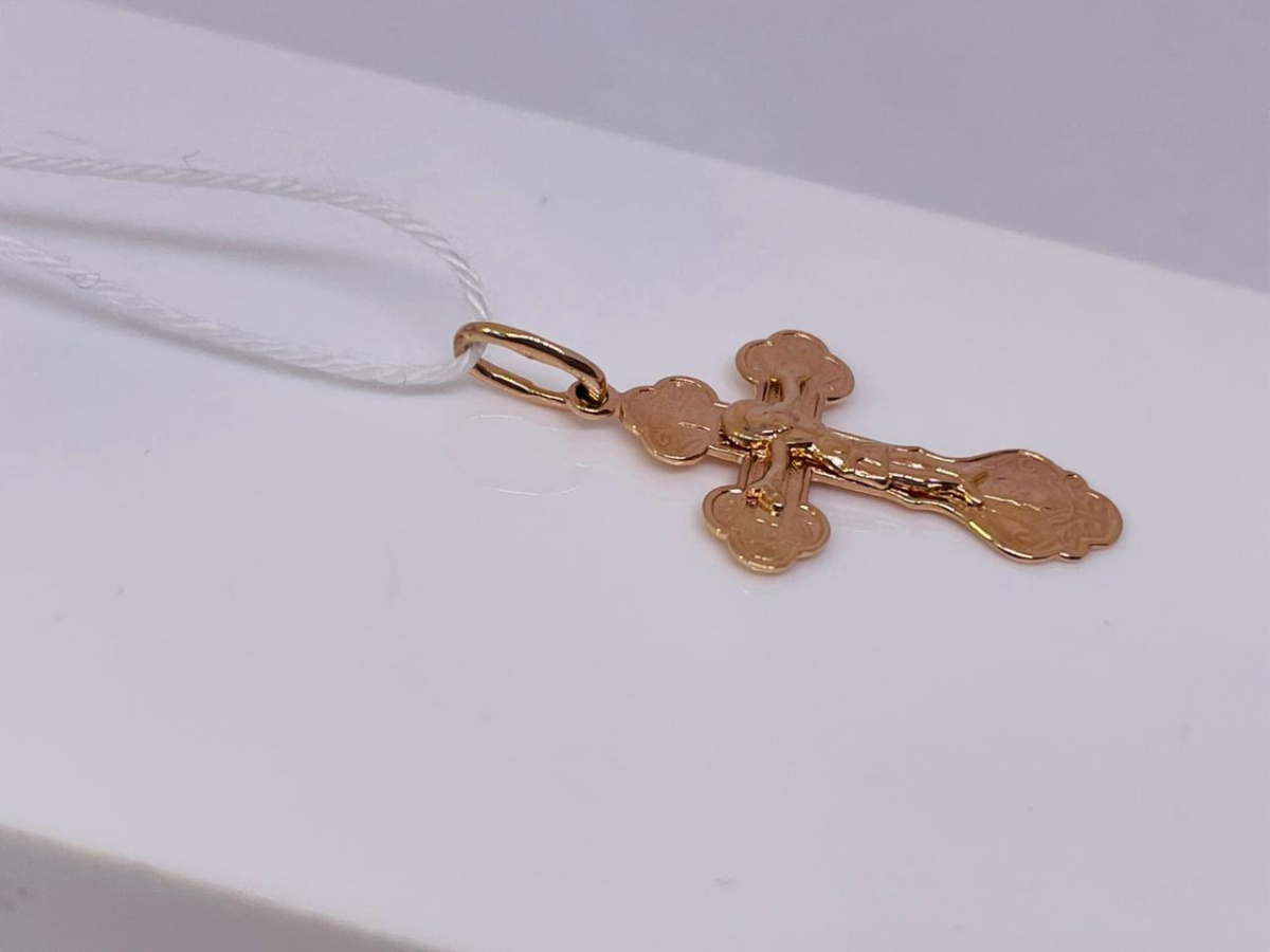 ПОДВЕСКА КРЕСТ БЕЗ КАМНЯ (Au 585)