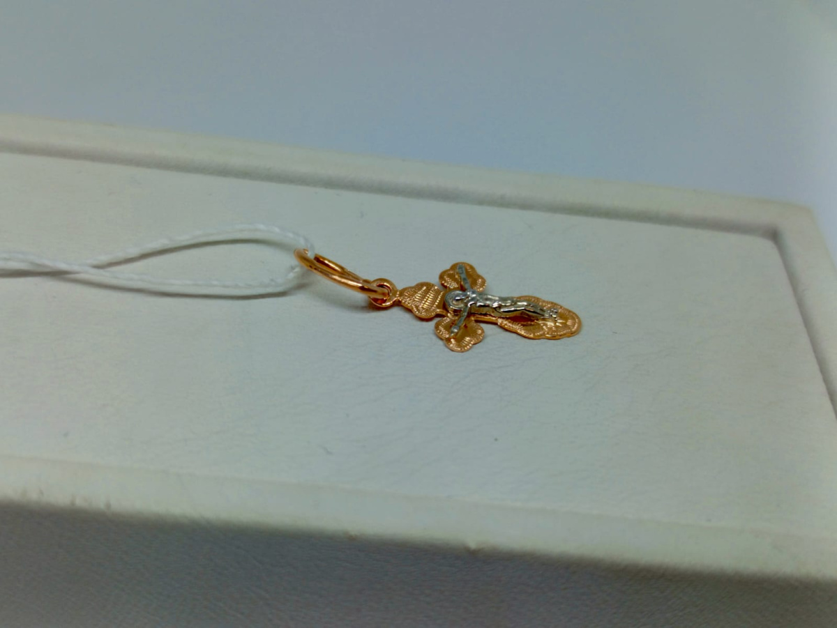 ПОДВЕСКА КРЕСТ без камня (Au 585)