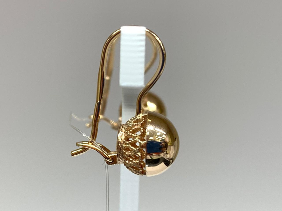 СЕРЬГИ ПЕТЕЛЬКА без камня (Au 585)