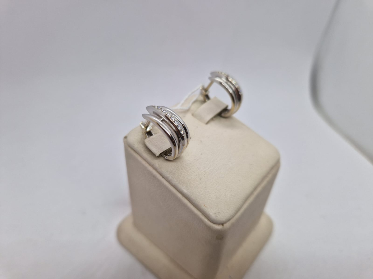 СКМИ585 СЕРЬГИ С КАМНЯМИ (Au 585)