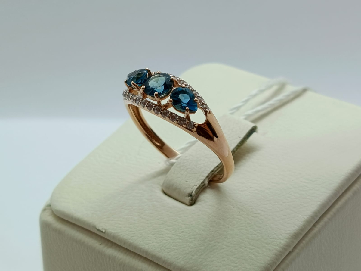 КОЛКМИ585 КОЛЬЦО С КАМНЯМИ (Au 585)