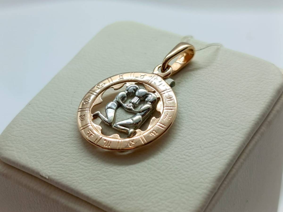 5227/близнецы ПОДВЕСКА ЗНАК ЗОДИАКА БЛИЗНЕЦЫ (Au 585)