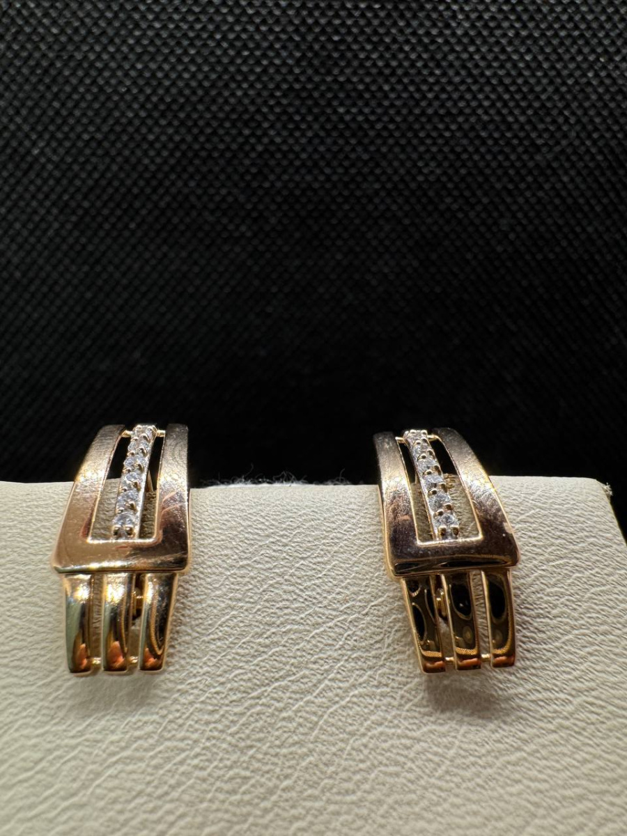 СКМИ585 СЕРЬГИ С КАМНЯМИ (Au 585)