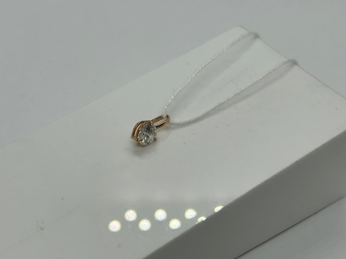 ПОДКМ375 ПОДВЕСКА С КАМНЕМ (Au 375)