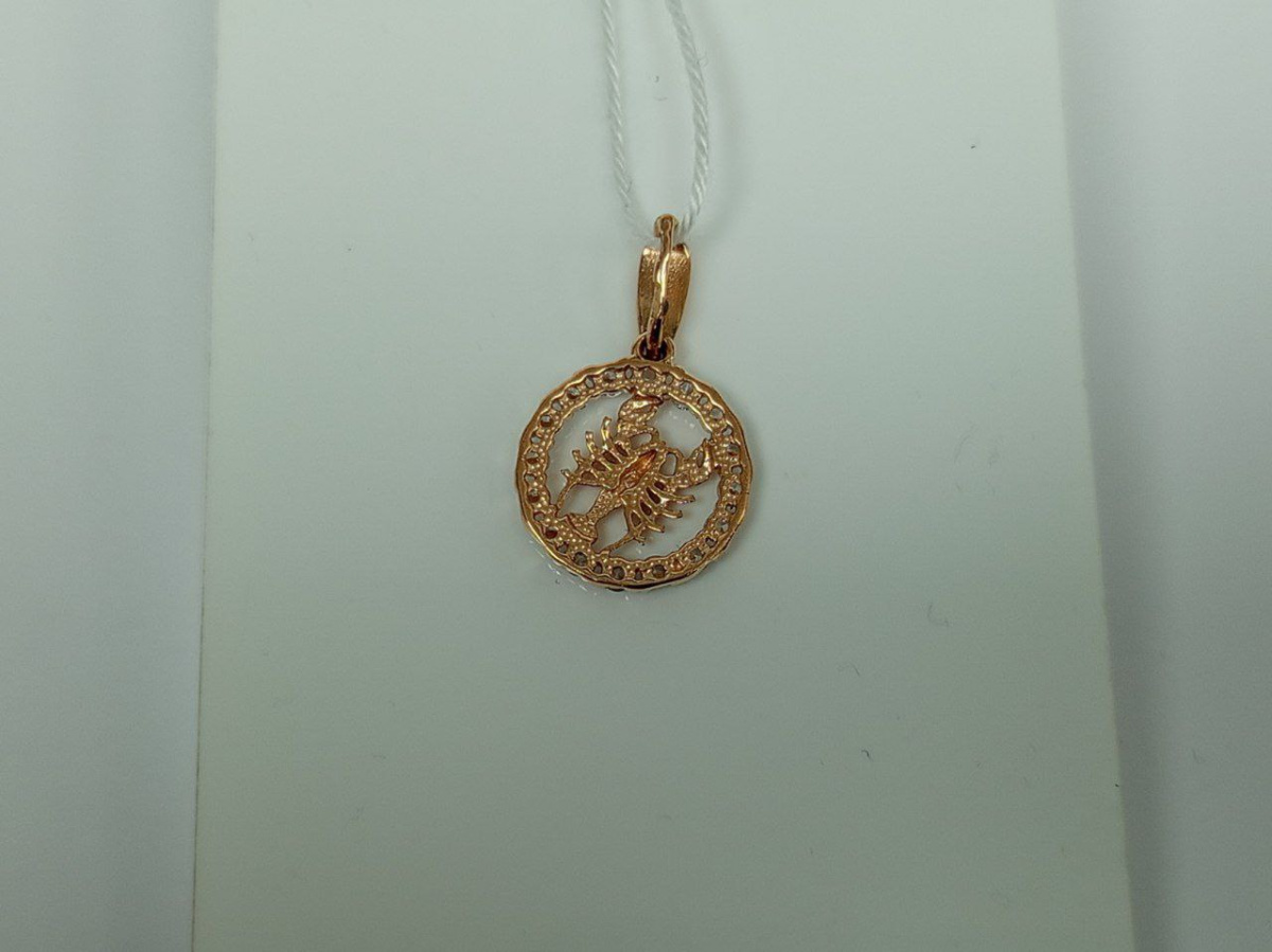 ПОДВЕСКА ЗНАК ЗОДИАКА РАК Au 585