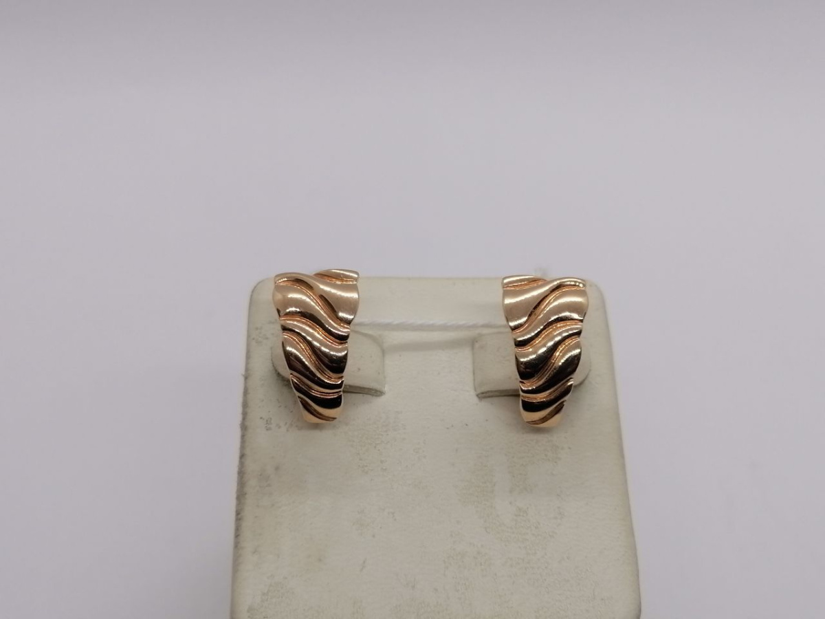 СБКМ585 СЕРЬГИ БЕЗ КАМНЯ (Au 585)