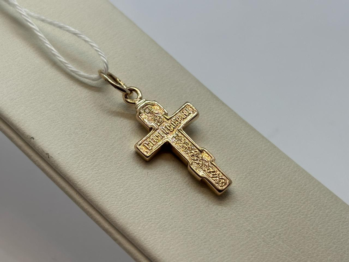 ПОДКБК585 ПОДВЕСКА КРЕСТ БЕЗ КАМНЯ (Au 585)