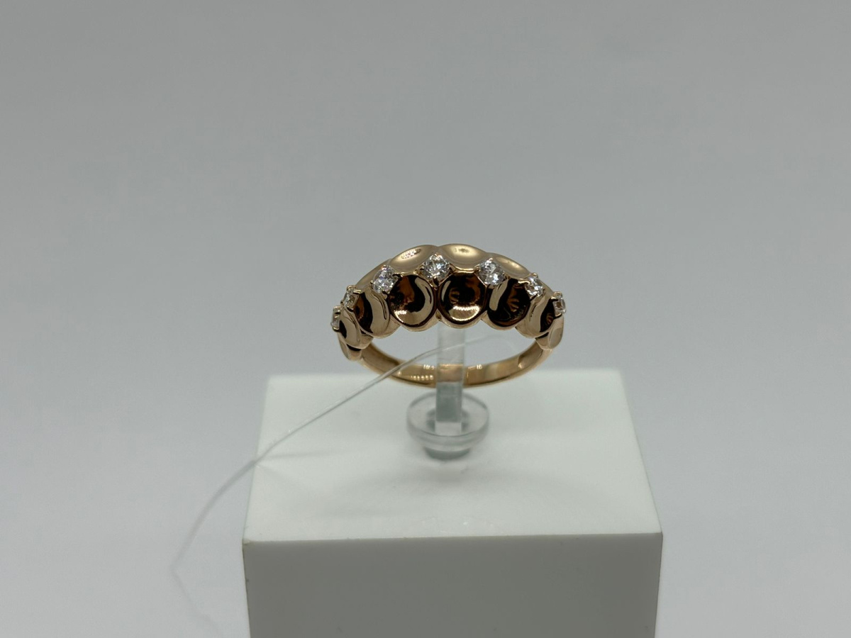 КОЛЬЦО С КАМНЯМИ (Au 585)