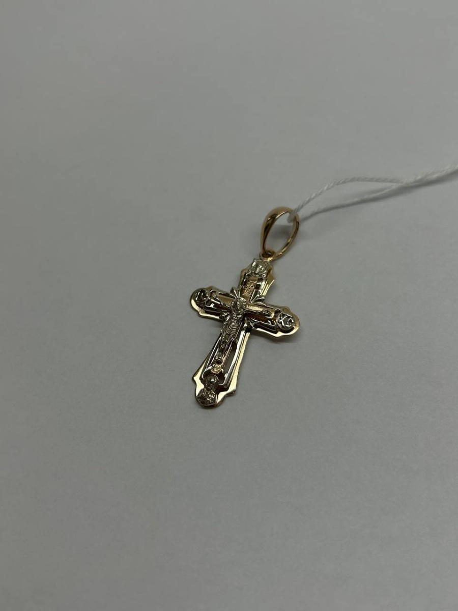 ПОДКБК585 ПОДВЕСКА КРЕСТ БЕЗ КАМНЯ (Au 585)