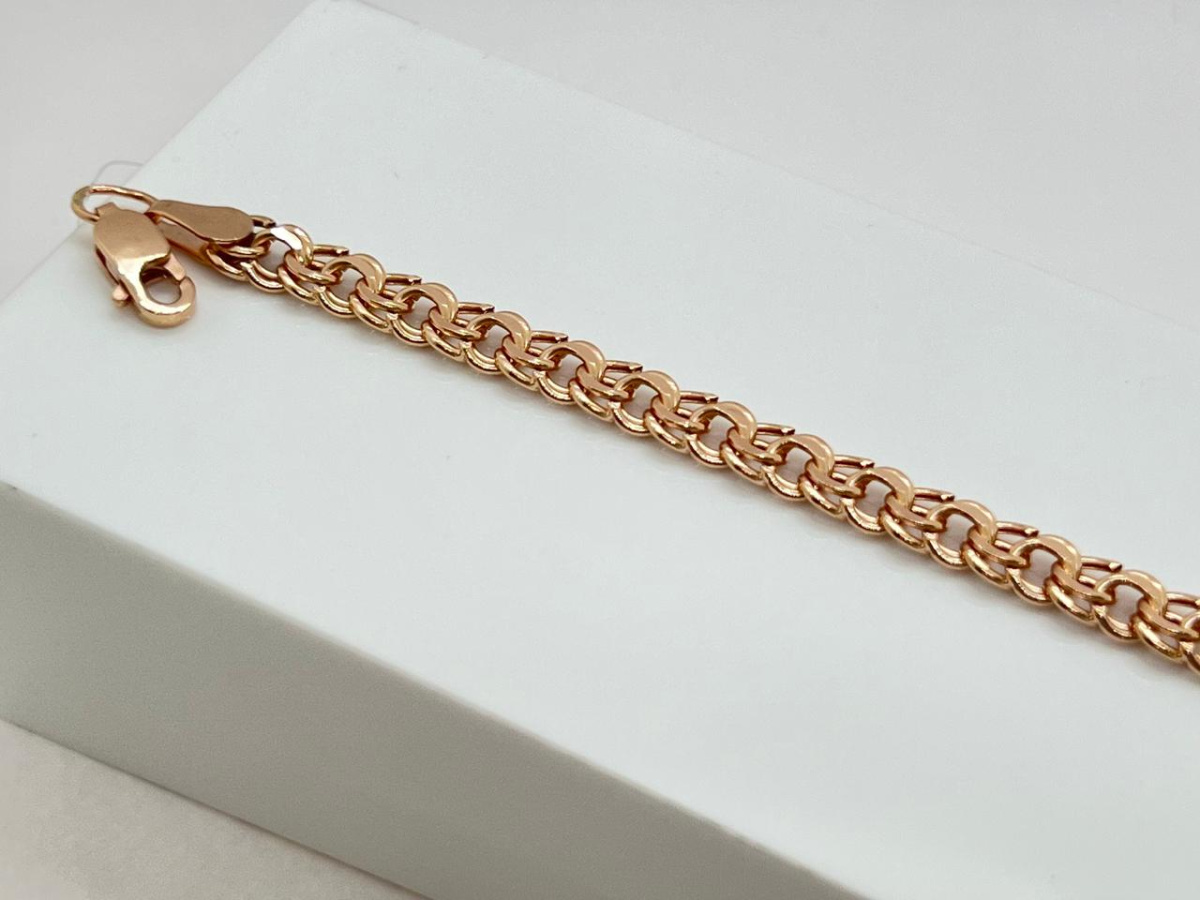 БРАСЛЕТ ПУСТОТЕЛЫЙ Бисмарк (Au 585)