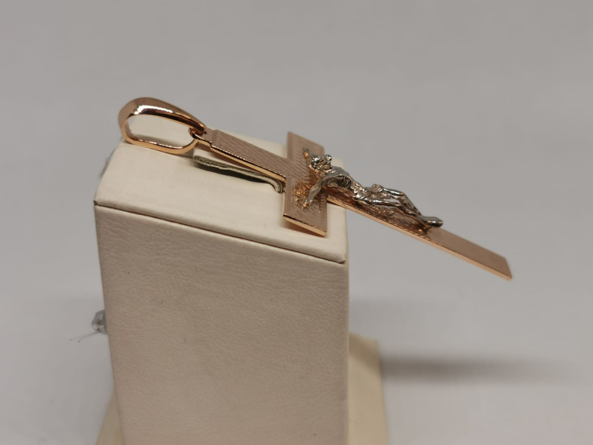 810-00084-10-00-00-02 ПОДВЕСКА КРЕСТ без камня (Au 585)