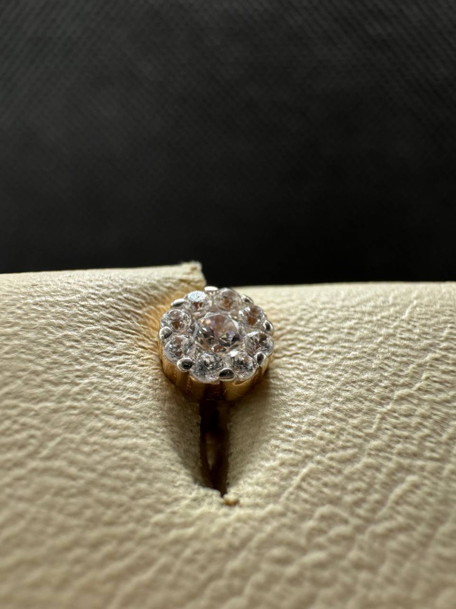 СЕРЬГИ ПУСЕТЫ с камнями (Au 585)