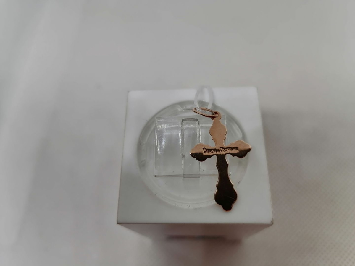 ПОДКБК375 ПОДВЕСКА КРЕСТ БЕЗ КАМНЯ (Au 375)