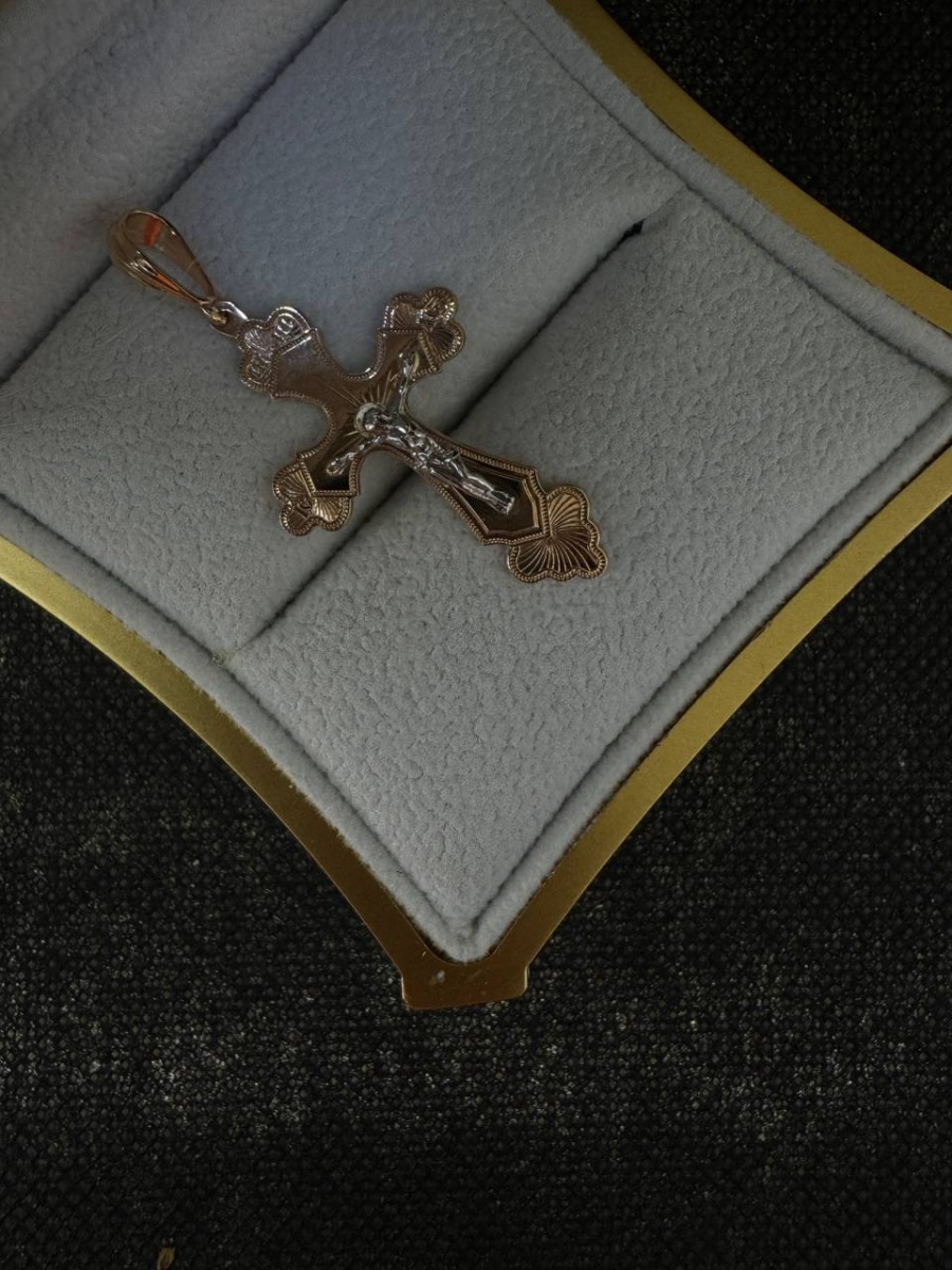 ПОДВЕСКА КРЕСТ без камня (Au 585)