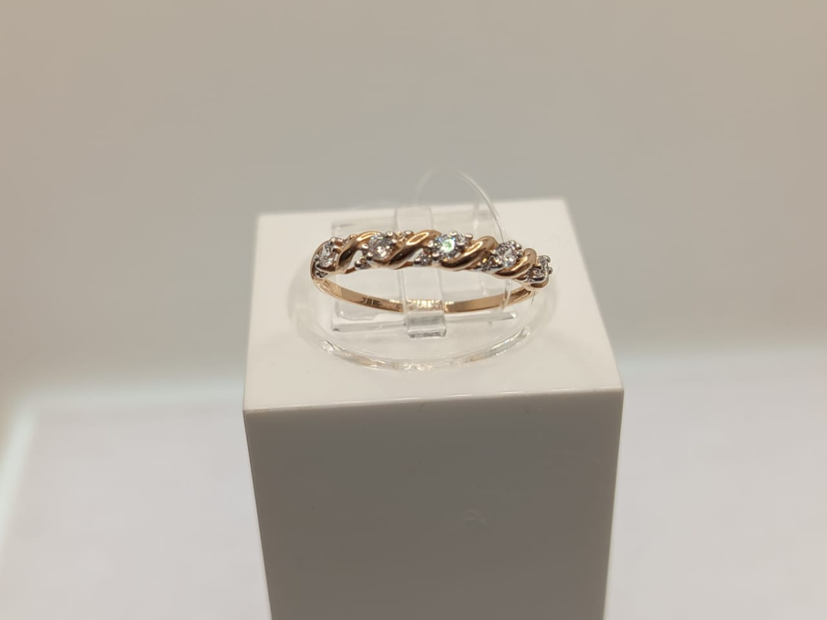 КОЛЬЦО С КАМНЯМИ (Au 585)