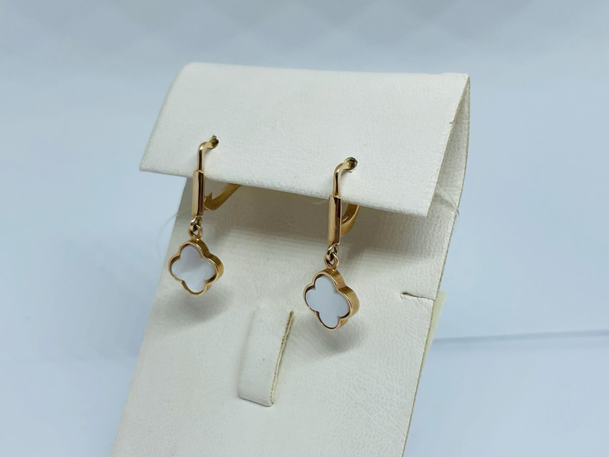 СЕРЬГИ С КАМНЕМ (Au 585)