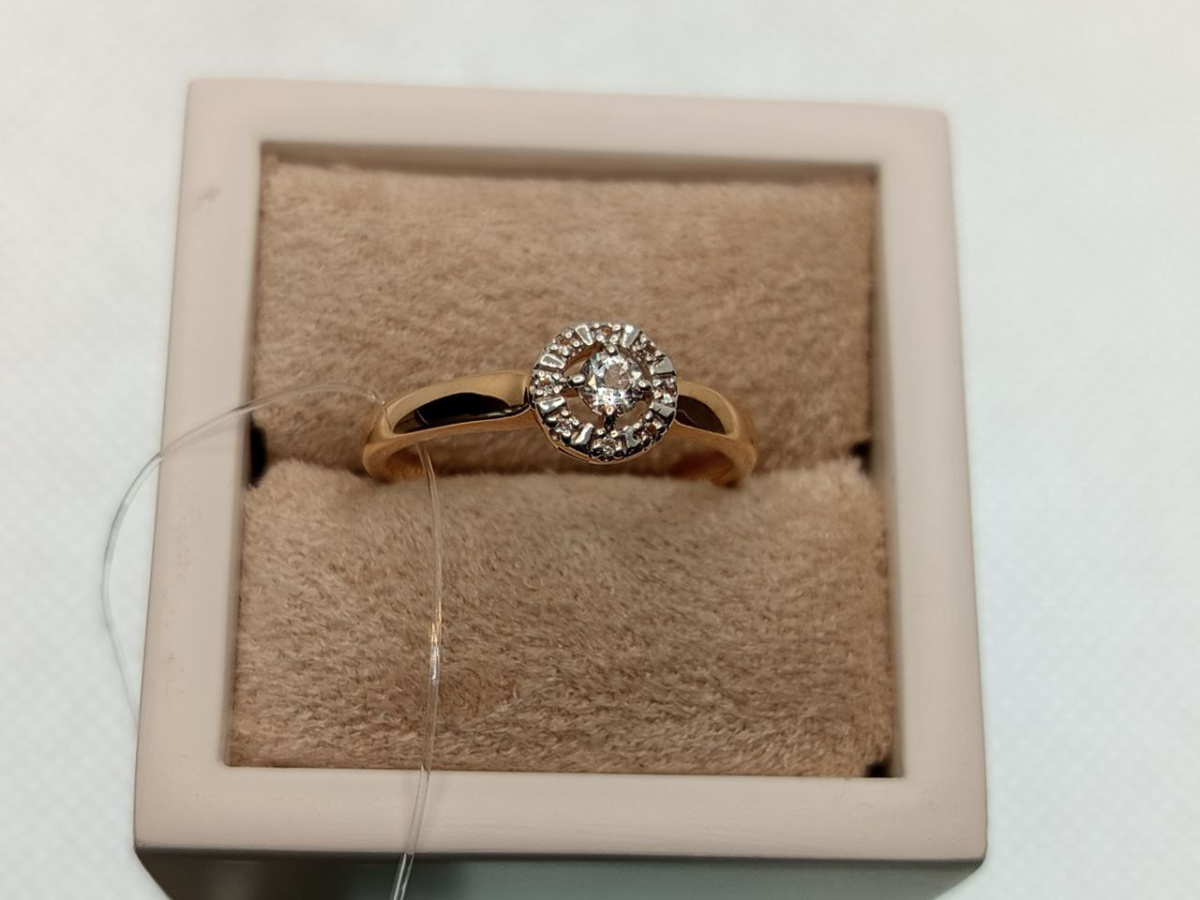 КОЛЬЦО С КАМНЯМИ (Au 585)