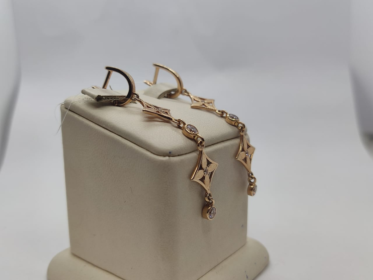 СЕРЬГИ С КАМНЯМИ (Au 585)