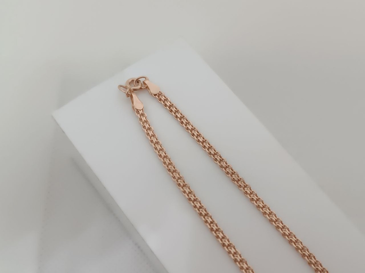 ЦЕПЬ ПУСТОТЕЛАЯ Бисмарк машинный (Au 585)