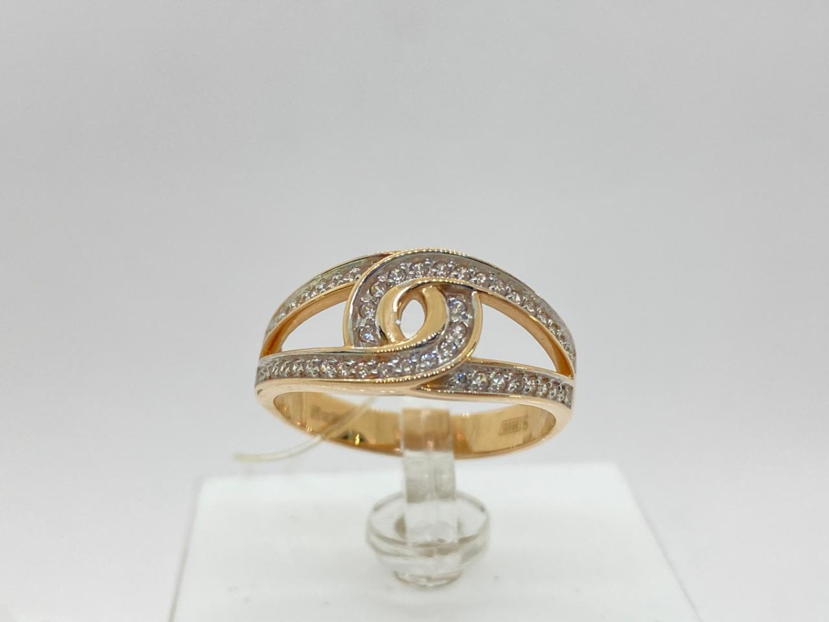 019452 КОЛЬЦО С КАМНЯМИ (Au 585)