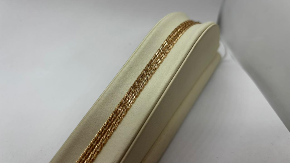 ЦЛР2585 ЦЕПЬ ПОЛНОВЕСНАЯ Ромб двойной (Au 585)