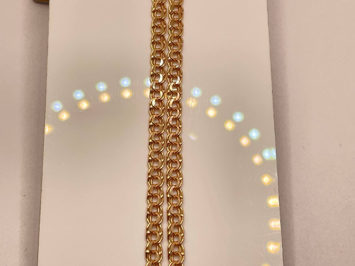 570005021 ЦЕПЬ ПУСТОТЕЛАЯ Бисмарк (Au 585)