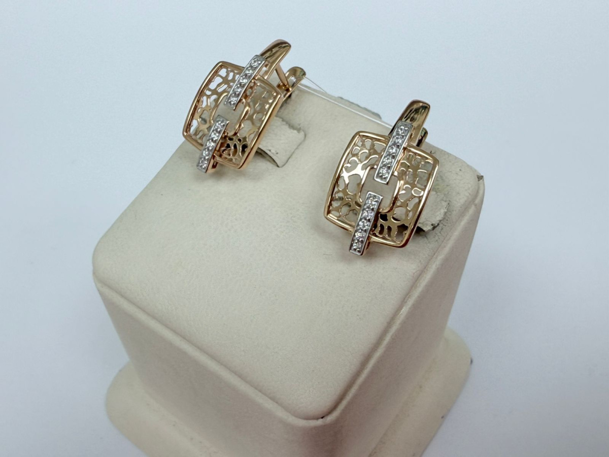 СЕРЬГИ С КАМНЯМИ (Au 585)