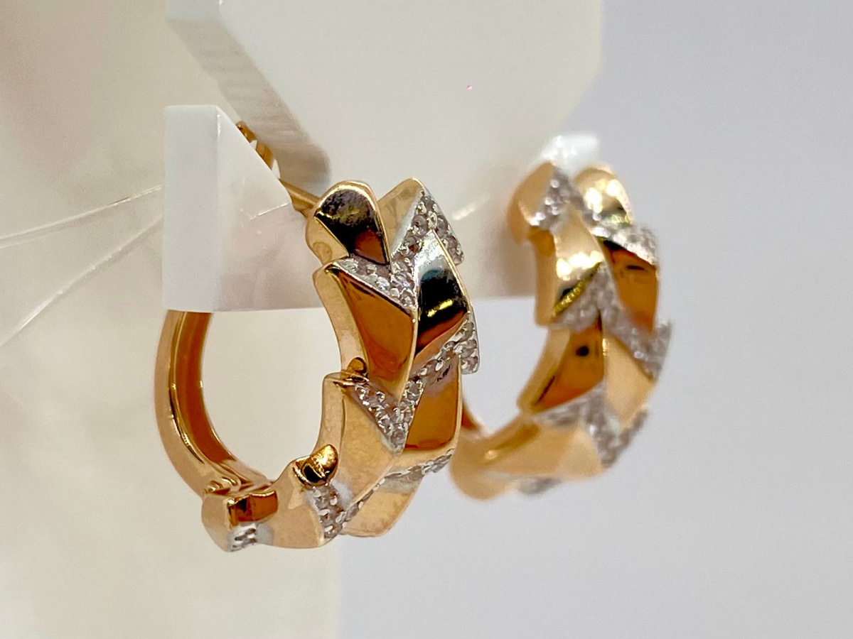 СЕРЬГИ С КАМНЯМИ (Au 585)