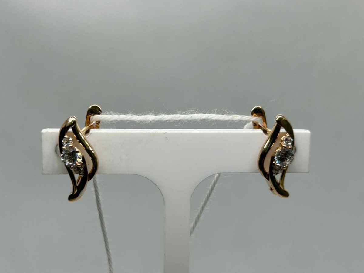 СКМИ585 СЕРЬГИ С КАМНЯМИ (Au 585)