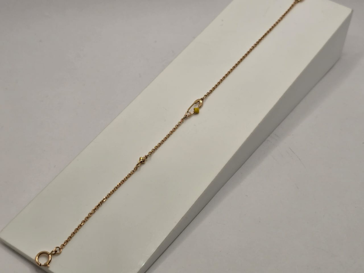 Б585 БРАСЛЕТ С КАМНЯМИ (Au 585)