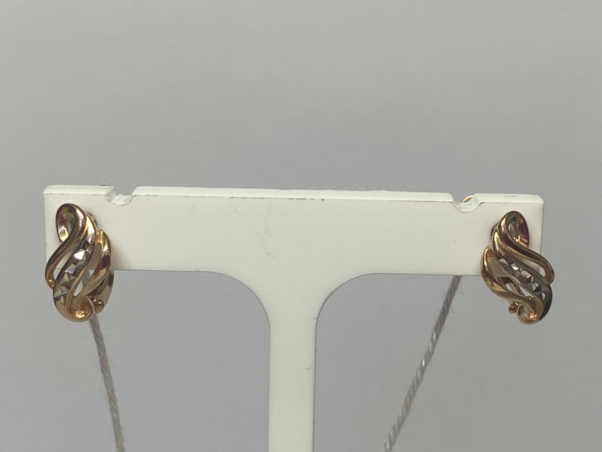 СБКМ585 СЕРЬГИ БЕЗ КАМНЯ (Au 585)