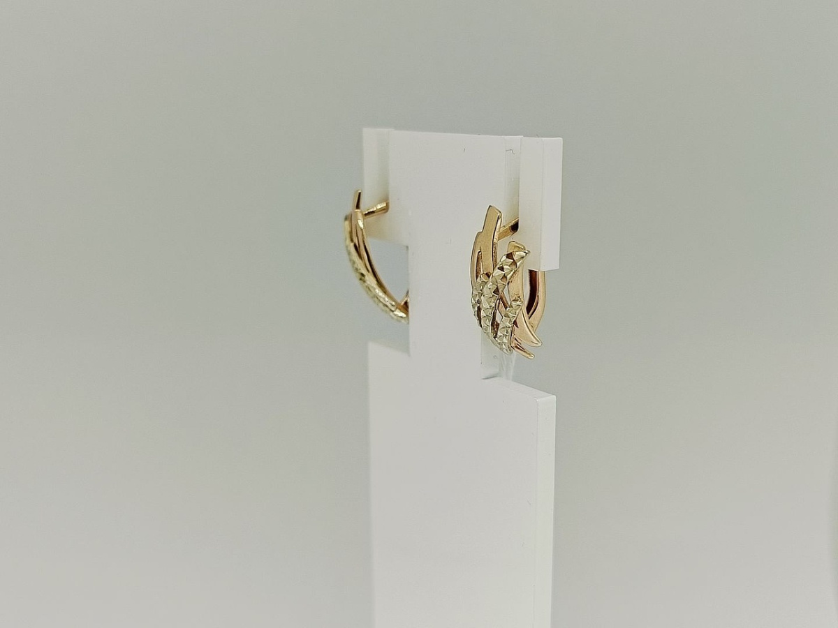 СБКМ585 СЕРЬГИ БЕЗ КАМНЯ (Au 585)