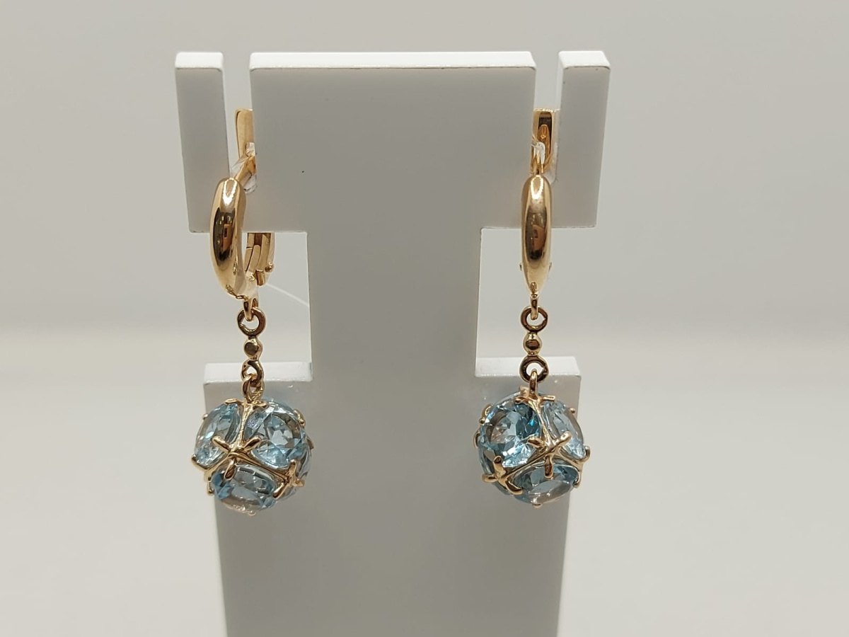 СЕРЬГИ С КАМНЯМИ (Au 585)