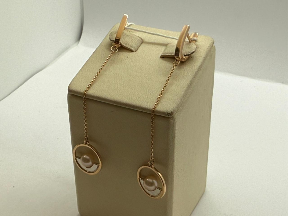 СЕРЬГИ С КАМНЕМ (Au 585)