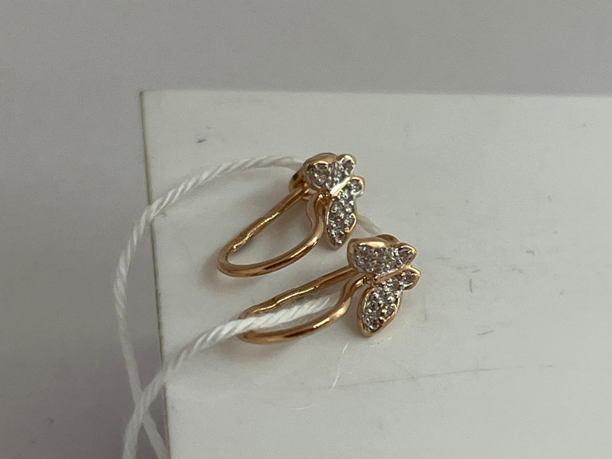 СКМИ585 СЕРЬГИ С КАМНЯМИ (Au 585)