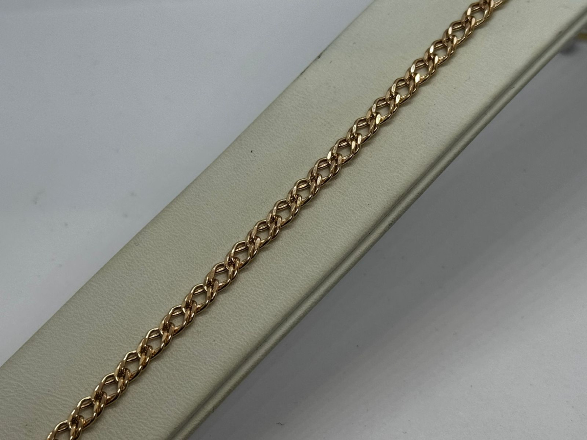 БРАСЛЕТ ПУСТОТЕЛЫЙ Ромб двойной (Au 585)