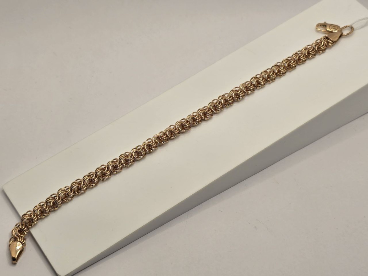 БРАСЛЕТ ПОЛНОВЕСНЫЙ Роза Au 585