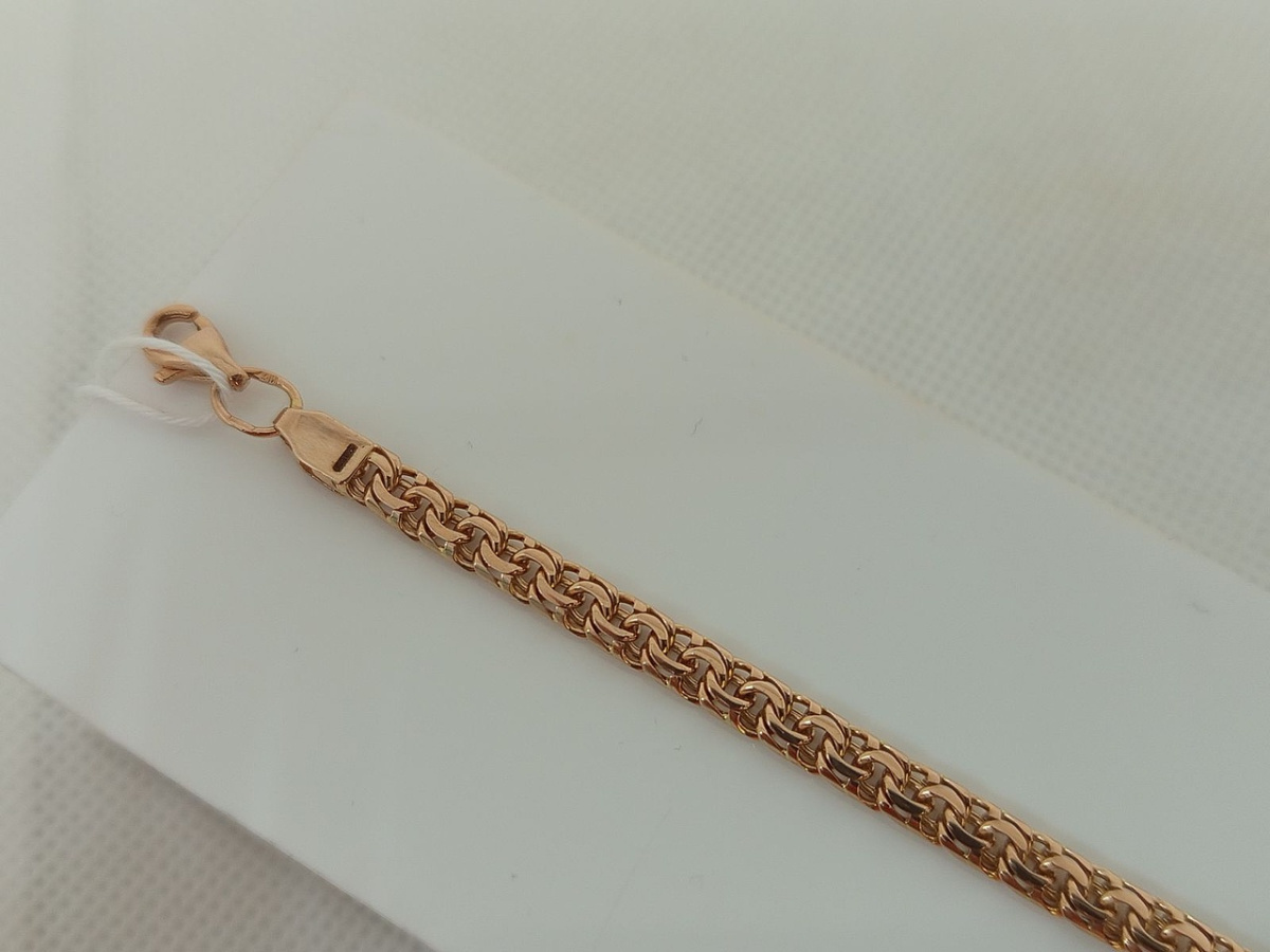 БЛБ585 БРАСЛЕТ ПОЛНОВЕСНЫЙ Бисмарк (Au 585)