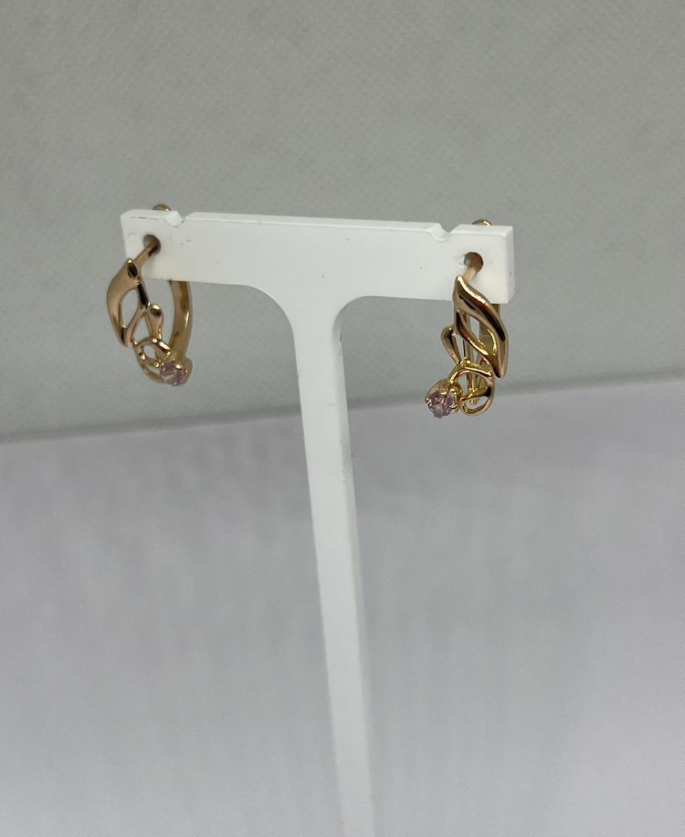 СКМ583 СЕРЬГИ С КАМНЕМ (Au 583)