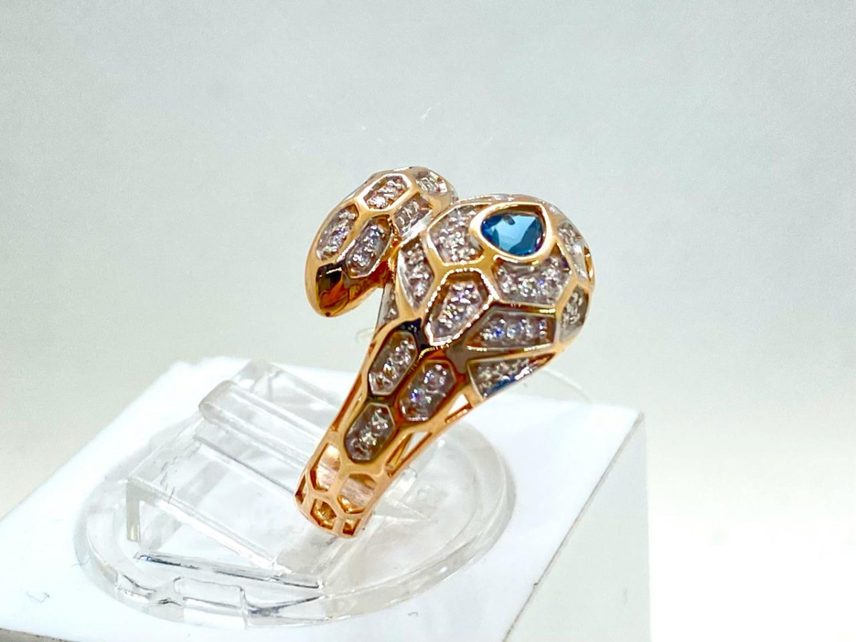 716362 КОЛЬЦО С КАМНЯМИ (Au 585)