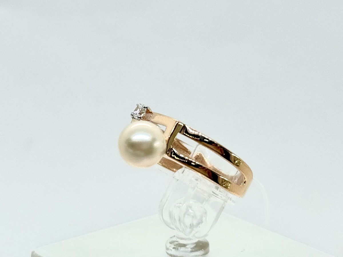 КОЛЬЦО Жемчуг с камнем (Au 585)