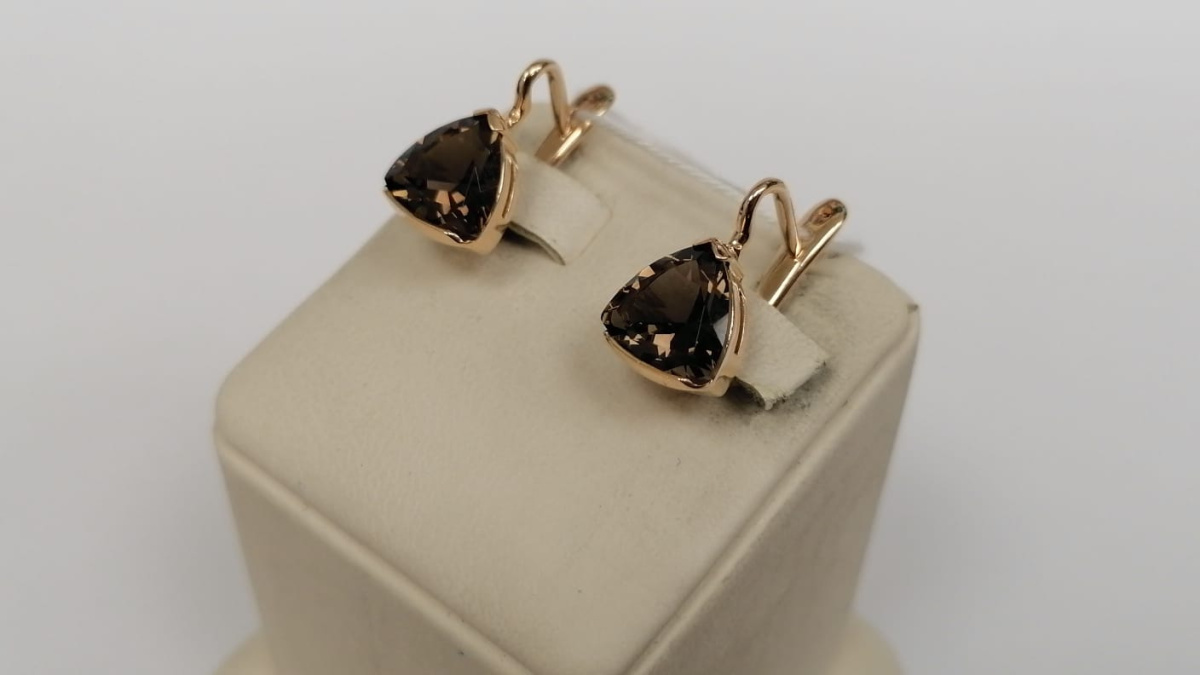 СЕРЬГИ С КАМНЕМ (Au 585)