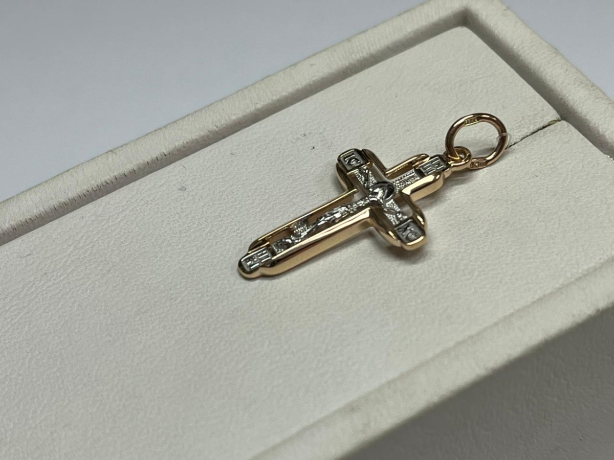 ПОДВЕСКА КРЕСТ без камня (Au 585)