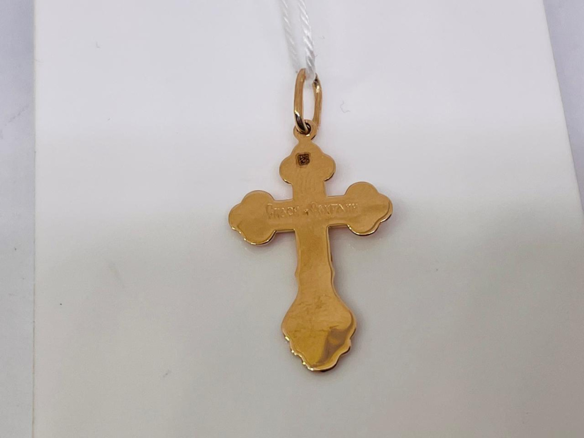 ПОДКБК585 ПОДВЕСКА КРЕСТ БЕЗ КАМНЯ (Au 585)