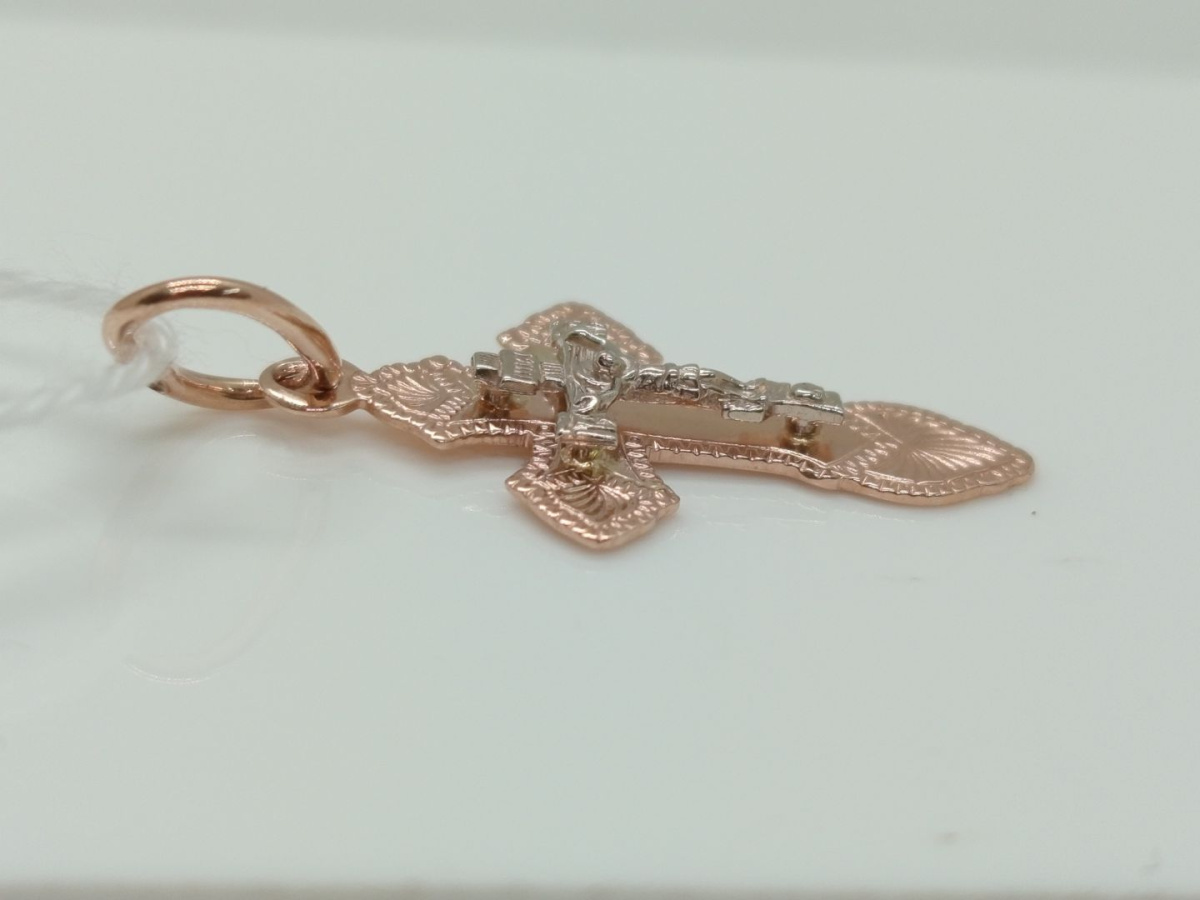 ПОДВЕСКА КРЕСТ БЕЗ КАМНЯ (Au 585)